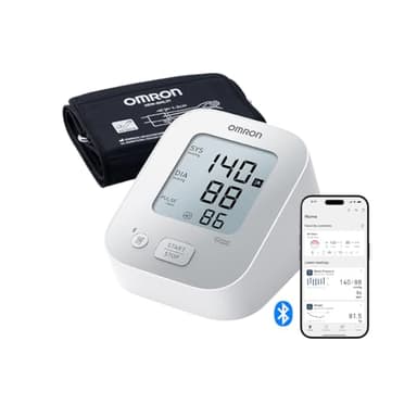 OMRON X2+ Connect Appareil tension artérielle bras – Connexion Bluetooth – Tensiomètre bras validé cliniquement – Tensiomètre avec détection de pulsation cardiaque irrégulière et hypertension