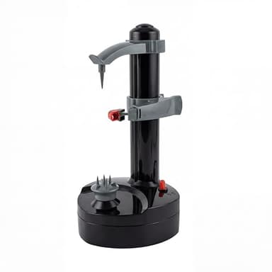 Pelamatic - Éplucheur Fruits et Légumes Électrique | 2 Lames Incluses | Sécurité Hygiénique | Épluchage Instantané | Outil Polyvalent | Éplucheur Automatique Carotte, Noir, Plastique