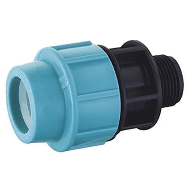 Jardibric - Raccord Compression Mâle 25 mm x 20x27 (3/4") PN16 - Raccord Tuyau PE 25 mm Filetage Mâle Irrigation Eau