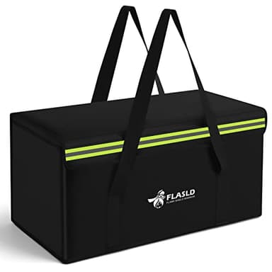 FLASLD - Pochette de protection ignifuge et résistante aux explosions pour batterie LiPo avec port de charge - Pochette de rangement de grande capacité pour batterie Lipo, Noir , 22 x 9 x 9.5inch