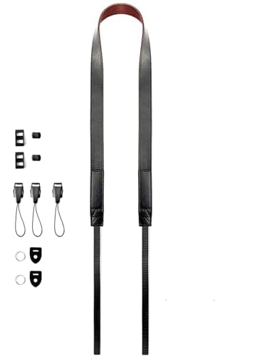 YMTHamaz3 Bandoulière vintage en cuir pour appareil photo sans miroir,Sangle pour Jumelles