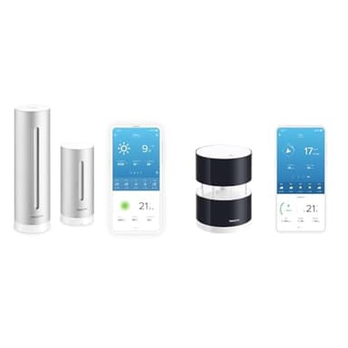 Netatmo Station Météo Intérieur Extérieur Connectée Wifi, Capteur Sans fil, Thermomètre, Hygromètre, Baromètre, Sonomètre & Anémomètre connecté sans-fil pour la Station Météo Netatmo, NWA01-WW