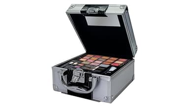 bonvoyage, Coffret Maquillage Femme pour Yeux, Lèvres et Visage, avec Ombres Yeux, Rouges à Lèvres, Illuminateur, Bronzant et Plus, Accessoires Inclus, Travel in Colour