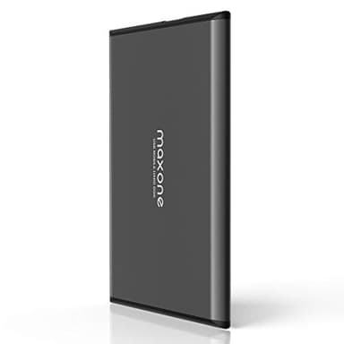 Maxone Disques durs externes 500Go - 2.5'' USB 3.0 Ultra Fin Tout-Aluminium Stockage HDD pour Xbox One, PS4, PC, Mac, Laptop, Ordinateur de Bureau, Ordinateur Portable, Wii U, TV, Windows(Gris)