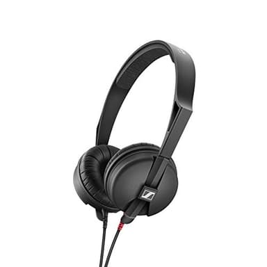 Sennheiser HD 25 LIGHT Casque DJ et de monitoring léger sur oreille | Conception robuste à un seul serre-tête | Câble détachable de 1,5M des deux côtés et adaptateur jack 1/4" inclus | Noir (508664)
