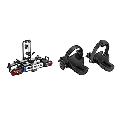 EUFAB 11523 Premium II Plus de Transport pour Barre de remorquage Fixation arrière & Sabot De Roue 3,25 Pouces pour Porte-vélos