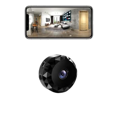 qoiq Camera Espion WiFi 1080P Mini Caméra de Surveillance Interieur/extérieur sans Fil avec Enregistrement Camera Espion a Distance Discrete Enregistreur Spy Cam Detecteur Mouvement (Black)