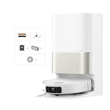 DREAME X50 Ultra Complete Robot Aspirateur Avec Station, 20000 Pa, 6 cm d'Escalade, 89 mm Fin, Brosse Latérale Extensible Et Serpillière, Nettoyage À 80°C, Brosse Double et Brosses Latérales Amovibles