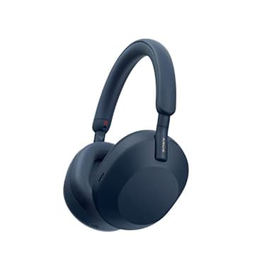 Sony WH-1000XM5 - Étui rigide, Casque sans fil haut de gamme à réduction de bruit, Bluetooth, qualité d'appel claire, audio Hi Res, 30h d'autonomie, étui rigide, iOS et Android - Bleu