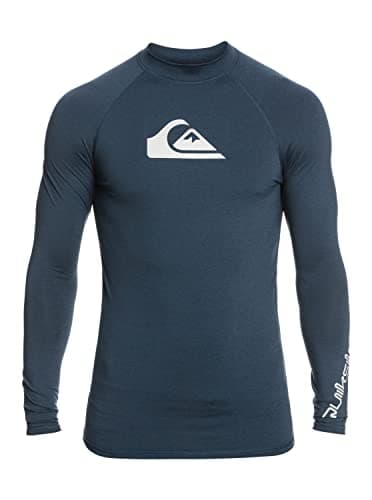 Quiksilver Homme All Time - Lycra Manches Longues Combinaison De Soleil, Navy Blazer Heather, L EU