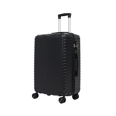 STRAVIA – Vic – Grande Valise 75 cm – ABS légère et résistante – Bagage Rigide – Serrure à Code sécurisée – 4 Roues Double Ultra fluides – Black – 76 x 50 x 28 cm