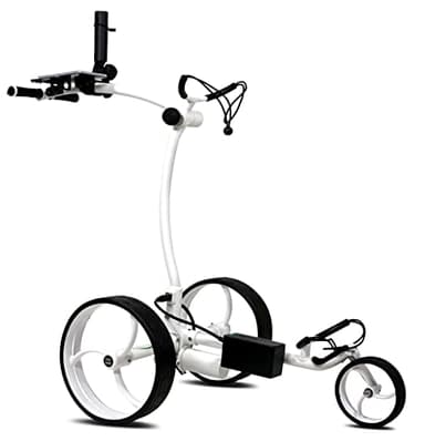 tour-made RT-610S Chariot de Golf électrique I Frein de Descente I Nombreux Accessoires I Batterie au Lithium 27-36 Trous I Chariot 3 Roues Pliable I Qualité Allemande (RT-610S-white-white)