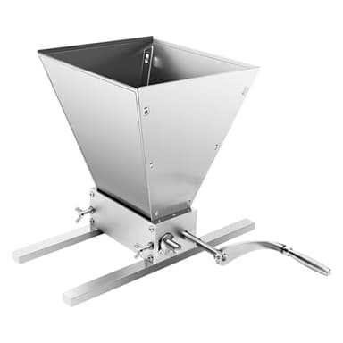 AOOUNGM Moulin à céréales, 2 rouleaux, en acier inoxydable, haute performance, pour malt, nourriture, maïs, grain, moulin, broyeur manuel réglable, 4L Getreidequetsche