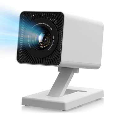 Mini Projecteur 4K Vidéoprojecteur, WiFi 6 & BT 5.0 Projecteur Video Supporté Correction, Portable Projecteur pour Chambre, Maison et extérieur (Blanc)