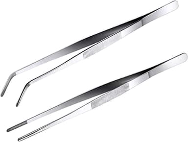 20cm Pince Cuisine 2PC Professionnel Pince du Chef Pincette Culinaire de precision pour Viande Barbecue Décoration(20)