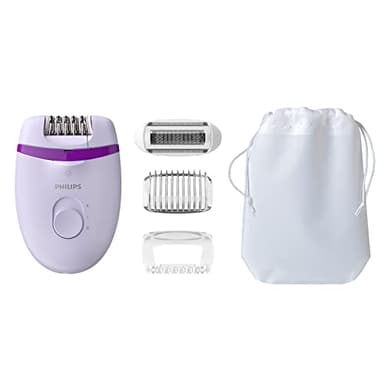 Philips Epilateur Satinelle Essentiel, Lumière Intégrée, 4 Accessoires (modèle BRE275/30)