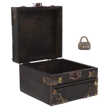 Holibanna Boîte à Bijoux Vintage en Couvercle, Capacité Suffisante pour Organiser Bijoux, Décoration Maison et Boutique Style Rétro Plein de Charme