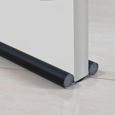 Boudin de Porte Isolant Froid - Bas de Porte Double Isolant Stop Froid (Noir ou Gris)