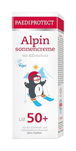 PAEDIPROTECT Crème solaire ski alpine pour enfants et adultes 30 ml SPF 50+, crème solaire visage corps idéale pour l'hiver, protection solaire bébé, anti-taches pigmentaires, sans parfum