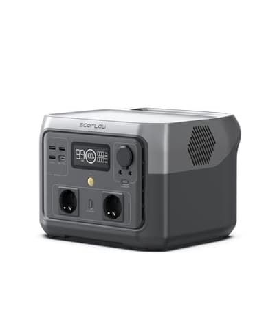 Station électrique portable ECOFLOW RIVER 2 MAX, batterie LiFeP04, 512 Wh charge rapide en 1 heure, sortie 1000 W avec X-boost, générateur solaire pour extérieur, camping-cars,domestique,balcon
