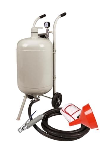 BPAC Sableuse Portative 75 L - Aerogommeuse Mobile à Pression - Sableuse Pneumatique pour Nettoyer ou Décaper des Surfaces