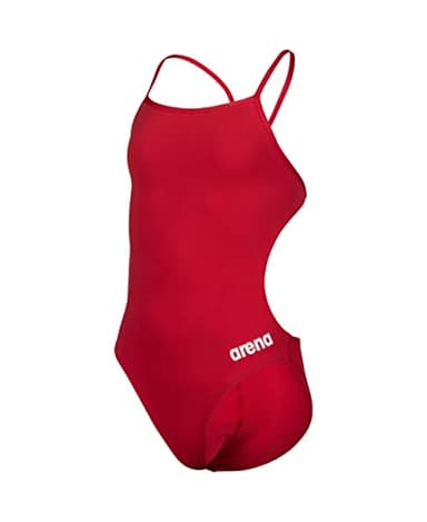 Arena Fille Girl's Team Swimsuit Challenge Solid Une pi ce, Red-White, 10-11 Ans EU