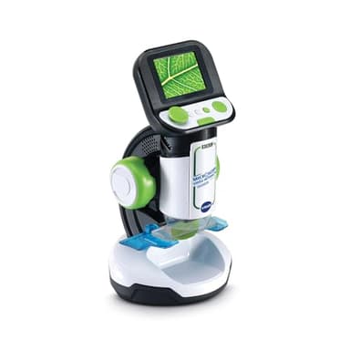 VTech - Genius XL Microscope Vidéo Interactif, avec Écran Couleur Numérique, Photos et Vidéos de la BBC, Jouet Scientifique Éducatif, Cadeau Enfant Dès 7 Ans - Contenu en Français