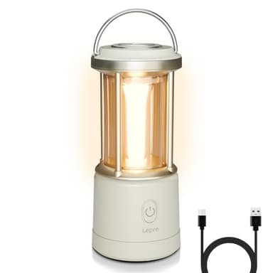 Lepro Lanterne Camping LED Rechargeable, 2000Lm Lampe Camping Puissante, Dimmable 5 Modes, Etanche Portable Suspendue, pour Camping, Bricolage, Secours, Garage, Cave, Urgence