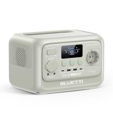 BLUETTI Générateur Électrique Portable Elite 30 V2(Gris Sable Clair), Batterie Nomade LFP 288Wh 600W, Prises CA (Puissance de Surcharge 1500W), 0-100% en 70 Min, pour Camping, Urgence et Vacances