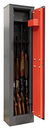 ARREGUI Braco ARM050 Armoire à 5 Fusils en Acier avec Coffre Intérieur | Coffre-fort pour Armes à Feu | FRANCE et ITALIE : valide toutes armes à feu | ESPAGNE : non homologué