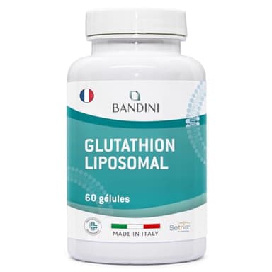 Bandini® Glutathion Liposomal Réduit 60 Gélules, Forme Active L-Glutathion (Setria) Réductase Bioactif, Haut Dosage, Absorption & Biodisponibilité, L Glutathione Puissant Antioxydant Naturel Anti-âge