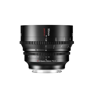 7artisans Objectif cinéma à Faible Distorsion cinéma T2.0 à Grande Ouverture 50 mm Compatible avec Monture Canon RF-Mount, Mise au Point Manuelle, pour Canon EOS R, R3, R5, R6, R7, R10, RP