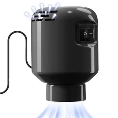 KISSLEAF pompe à air électrique pour sac sous vide portable de 55W 220V Pompe à Vide à Compression électrique Rangement vêtements/Couettes/manteaux de duvet(BALCK)