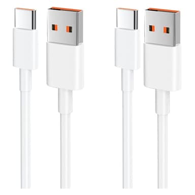 ZLONXUN 2-Pack 120W Cable USB C (Compatible avec 33W/67W) Pour Xiaomi Redmi Note 14/13/12/11s/11/13 Pro/8 9 Pro 9T; Xiaomi mi 13/14/12T/11T Pro/11 Lite/10T/10/12, POCO X6/X5/C65/M5/X4.(1,5M)