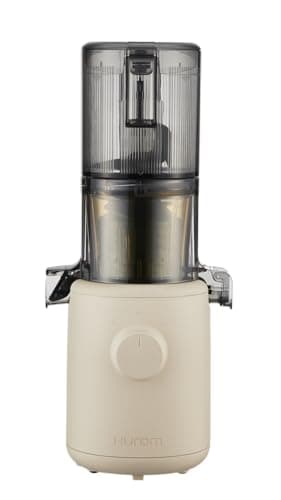 HUROM | Extracteur de jus | Extracteur à Jus de Fruits et Legumes | H310A | Presse à Froid | Moteur silencieux | Facile à nettoyer | Design compact | 220ml | 100 Watt | Sans BPA (Beige)