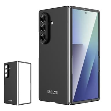 Anoowkoa Coque de protection fine pour Samsung Galaxy Z Fold 7 - Mat - En polycarbonate rigide - Sensation peau - Protection de qualité militaire - Anti-traces de doigts - Noir