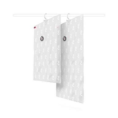 Compactor – Lot de 2 sacs de rangement sous vide à suspendre taille M + L – Rangement vêtements pour placards et penderie
