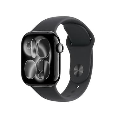 Apple Watch Series 11 [GPS 42 mm] Montre connectée avec boîtier Obsidienne et Bracelet Sport Noir. Score de Sommeil, Moniteur d’activité, Suivi de la santé, écran Toujours activé