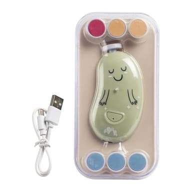 Bebeconfort Lime à Ongle Electrique Bebe, Dès la Naissance, Pour Bébé et Tout-petit, 7 Limes à Ongles Avec Différentes Textures, Recharge USB-C, 3 Vitesses, LED Intégrée, Étui De Rangement, Vert