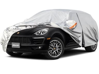 Kayme Bâche Voiture Étanche Respirante Compatible avec Porsche Macan (2014-2025), 6 Couches Housse de Protection Voiture Extérieur, Contre Pluie Soleil Poussière avec Zip et Doublure en Coton.