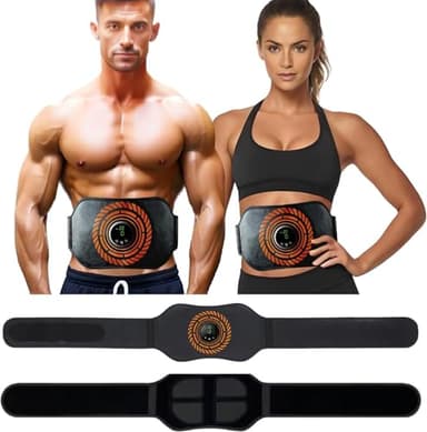 Electrostimulateur Musculaire 2025, 12 Modes 20 Niveaux pour Stimulateur Musculaire Femme Homme Entraînement Abdominal Rechargeable,Ceinture Abdominale Electrostimulation