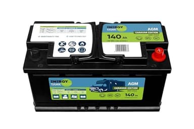 Batterie 12V AGM 140Ah Décharge Lente – Batterie Camping-Car, Bateau et Voiture – Sans Entretien, Protégée Contre les Vibrations et les Chocs