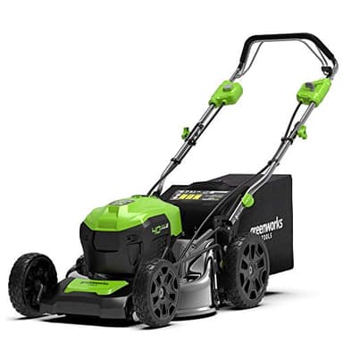 Greenworks GD40LM46SP Tondeuse à Gazon Sans Fil Autopropulsée avec Moteur Sans Brosse pour Grandes Pelouses Jusqu'à 600m², Largeur de Coupe 46 cm, Sac 55L SANS Batterie 40V Ni Chargeur, Garantie 3 Ans