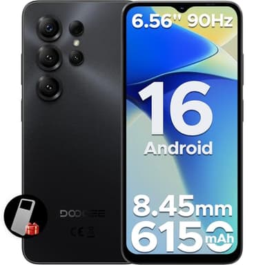 DOOGEE NOTE56 X Smartphone, Android 16 Telephone Portable, 6150mAh, Smartphone Pas Cher Écran 6.56" HD+ 90Hz, 24 Go+64 Go/2 to,Octa Core, Double SIM Débloquée, 8MP+5MP, Face ID, 3.5mm Jack,GPS,OTG