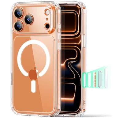ESR Coque pour iPhone 17 Pro Max, Protection Commande de la Caméra, Compatible avec MagSafe, Protection Antichute de Qualité Militaire, Coins Air Guard Absorbant Les Chocs, Série Hybride,Transparente