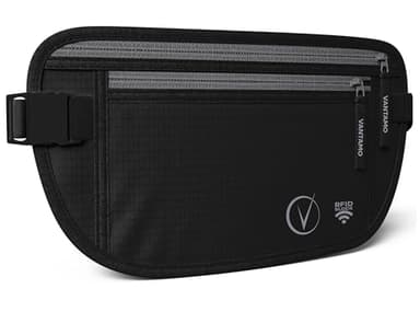 Vantamo Sac Banane Femme Ultra Fin avec Protection RFID, Antivol Banane Homme avec Sangle Réglable, Ceinture Course à Pied Légère pour Voyage et Sport, Pochette Secrète pour Telephone et Passeport