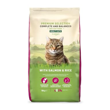 by Amazon Complete Croquettes complètes pour chats adultes, au Saumon & riz, 1 x 10 kg (Anciennement une marque Lifelong, même produit)
