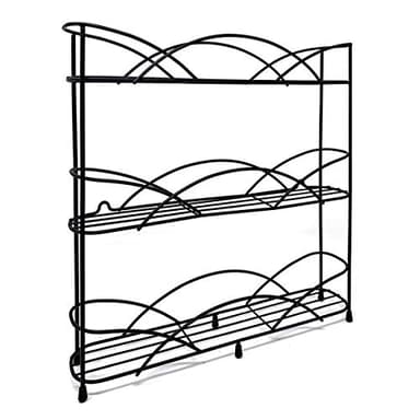 joeji's Kitchen Rangement Epices - Support Etagere a Epices Noire - Comprend 2 Ventouses, Parfait pour Stocker Les Épices et Les Herbes, Peut Contenir 21 Pots Range Epices Cuisine…
