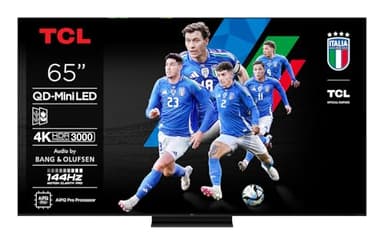 TCL 65C7K QD-Mini TV LED 65" 4K HDR Premium 2600 Smart Google TV avec 144 Hz Motion Clarity Pro (Dolby Vision IQ & Atmos, Panneau CrystGlow HVA, Audio de Bang & Olufsen, Game Master)