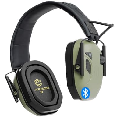Earmor M300T Protection auditive électronique avec Bluetooth - Coussinets ergonomiques en gel - Étanchéité IPX5 - Casque réducteur de bruit pour l'extérieur et le sport - Design de protection pliable